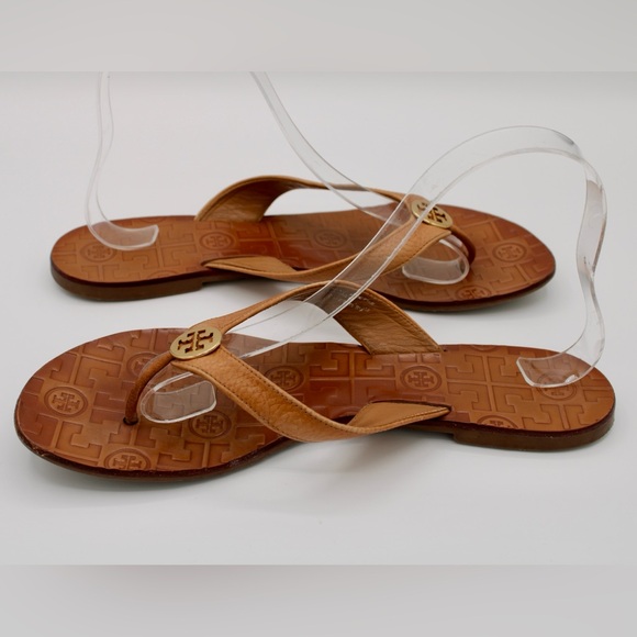 Tory Burch Thora Leather Thong Sandals Flip Flops Size 9 - Picture 5 of 9